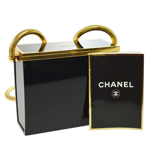 Chanel Rare Vintage Spring Gold Plexiglass 1997 Micro Mini Minaudière Clutch
